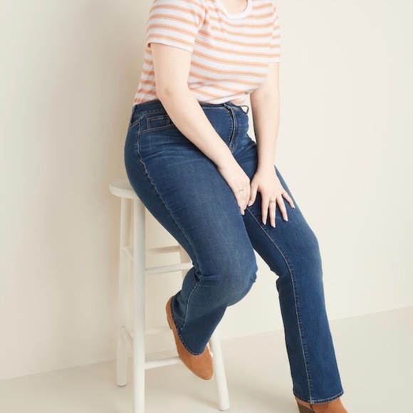 High Waisted Boot Cut Denim Jeans NEW Plus Size - Picture 3 of 7